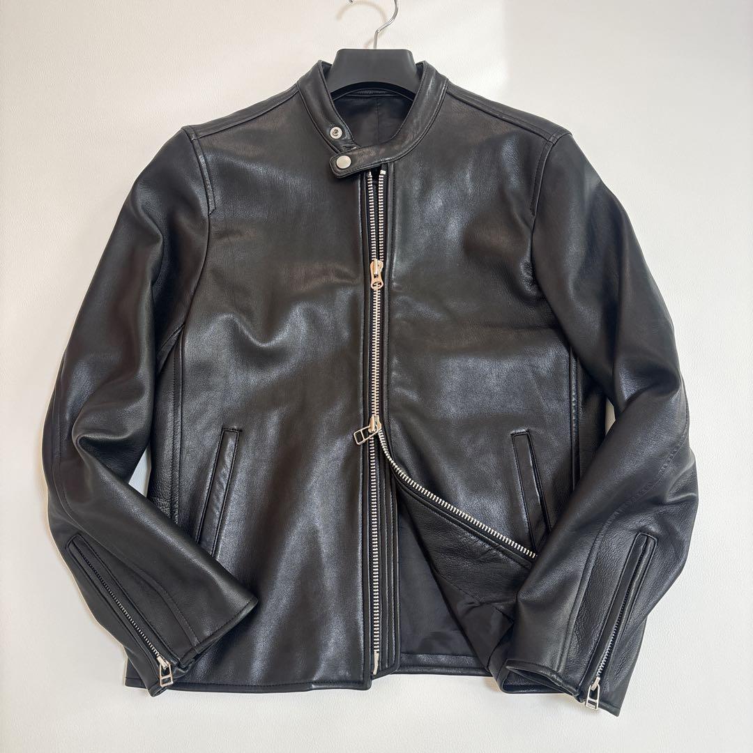 【美品】SHIPS シップス ラムレザー 羊革 シングルライダーズ M