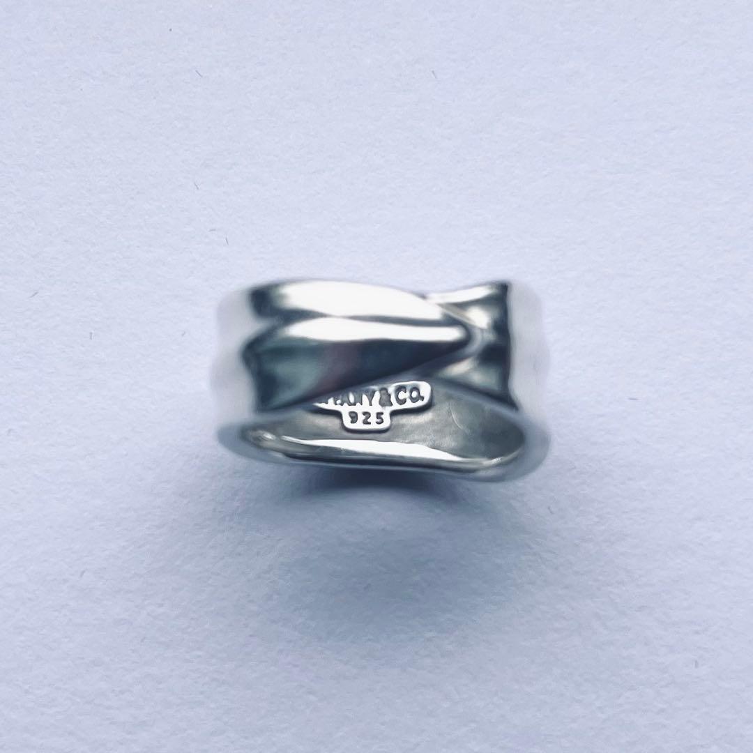 美品 希少サイズ】ティファニー シルバー リーフ リング 14号〜14.5号