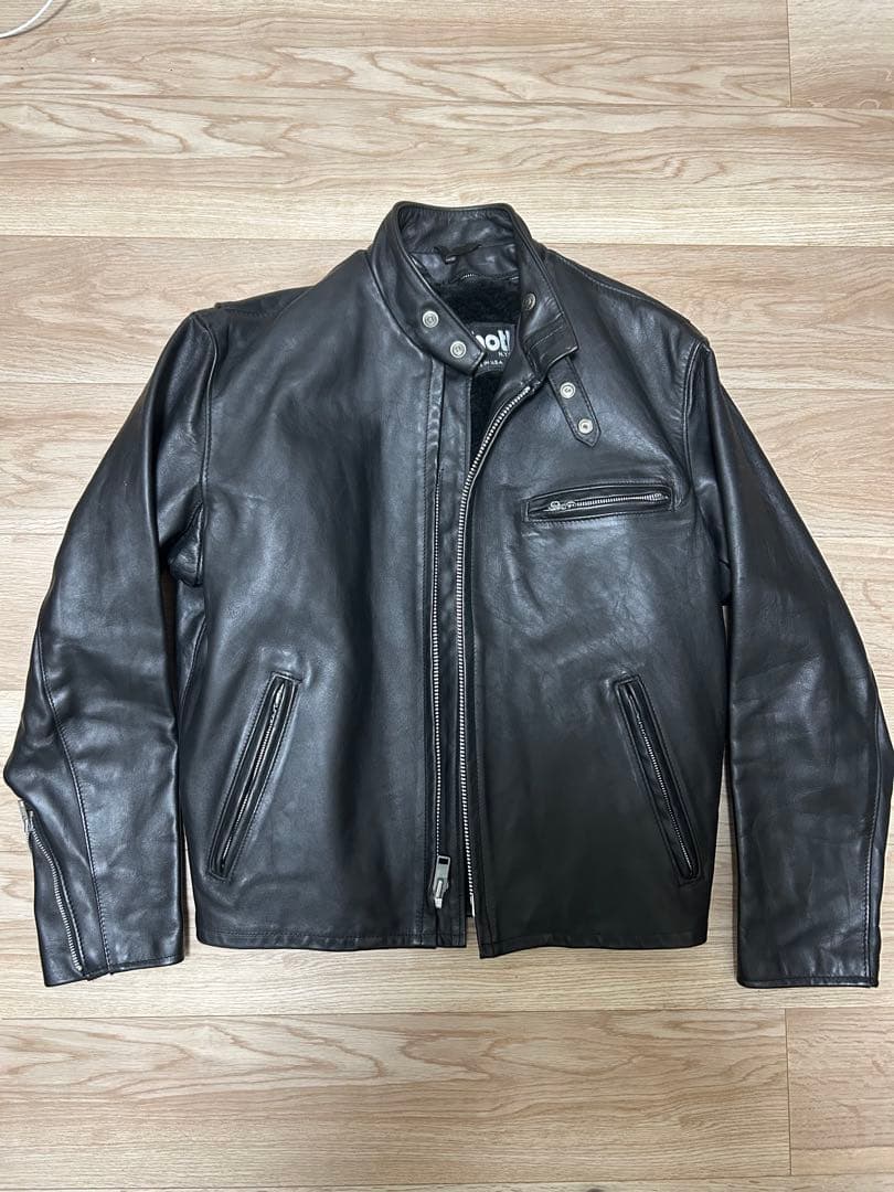 Schott シングルライダース レザージャケット 42 楽天市場】schott トラッカージャケット シングルライダース 42の通販