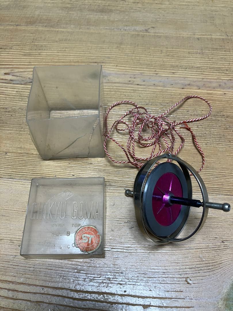 CHIKYU GOMA 地球ゴマ　ピンク・青　タイガー商会　No.B 昭和レトロ