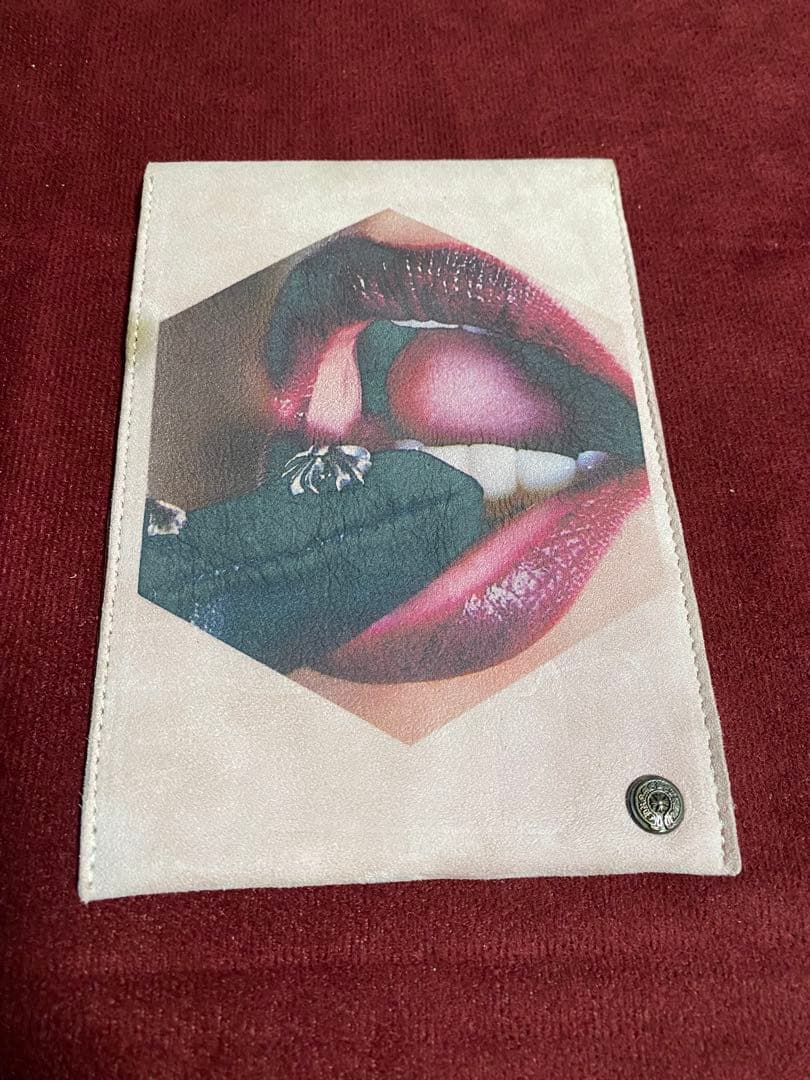 非売品 クロムハーツ ローリー レザーフラットポーチ 小物入れ ピンク