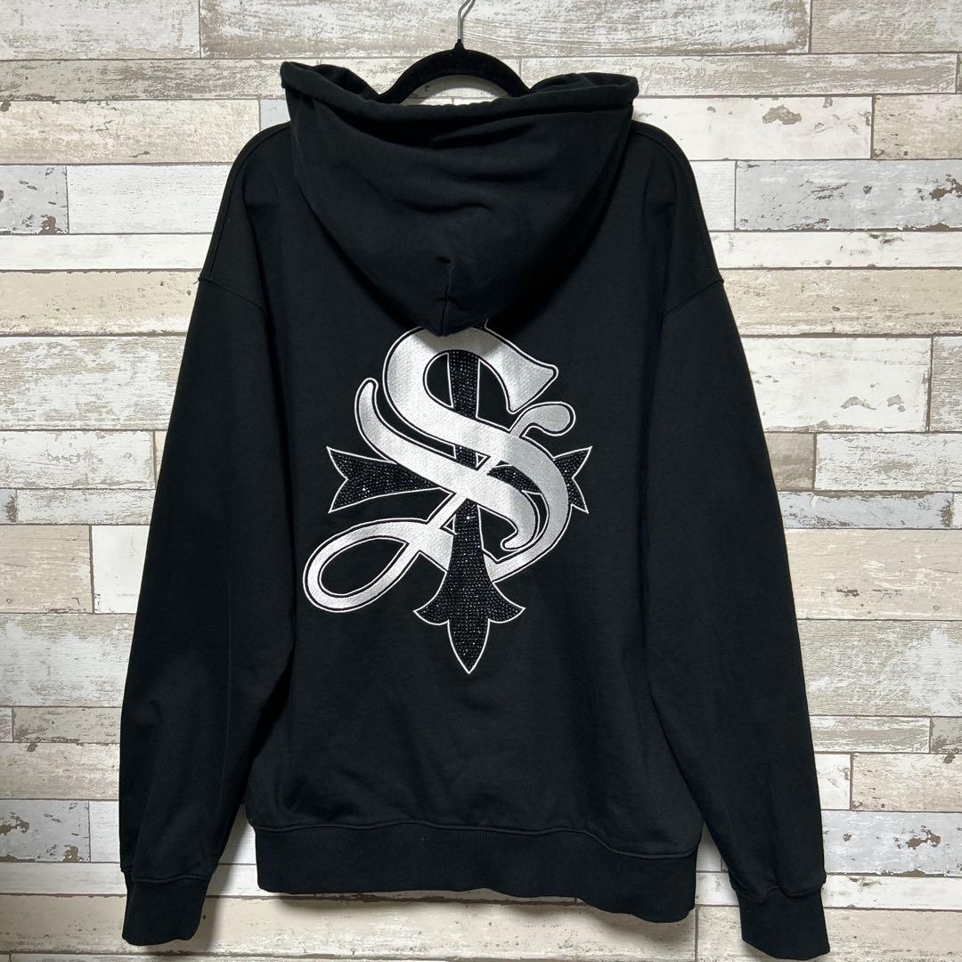 SUPPLIER サプライヤー ジップパーカー LサイズY2K ラインストーン