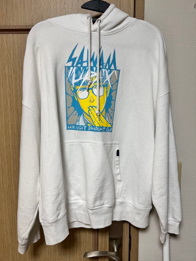 Hatsunex コラボパーカー たっくーtv ウィメンズ 白 水色