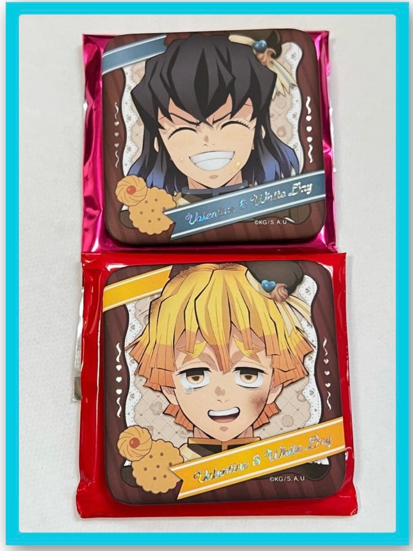 匿名配送】鬼滅の刃 バレンタイン＆ホワイトデー 缶バッジ 善逸 伊之助