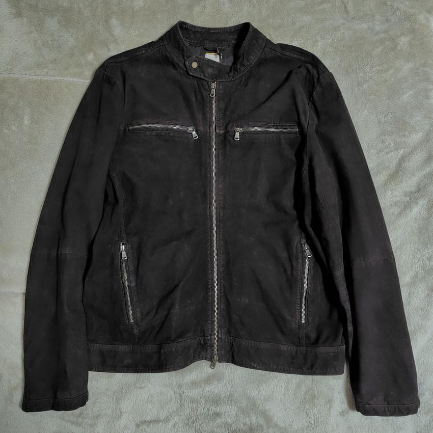 新品 Andrea D'AMICO サイズ54 ダミコ ライダース スエード