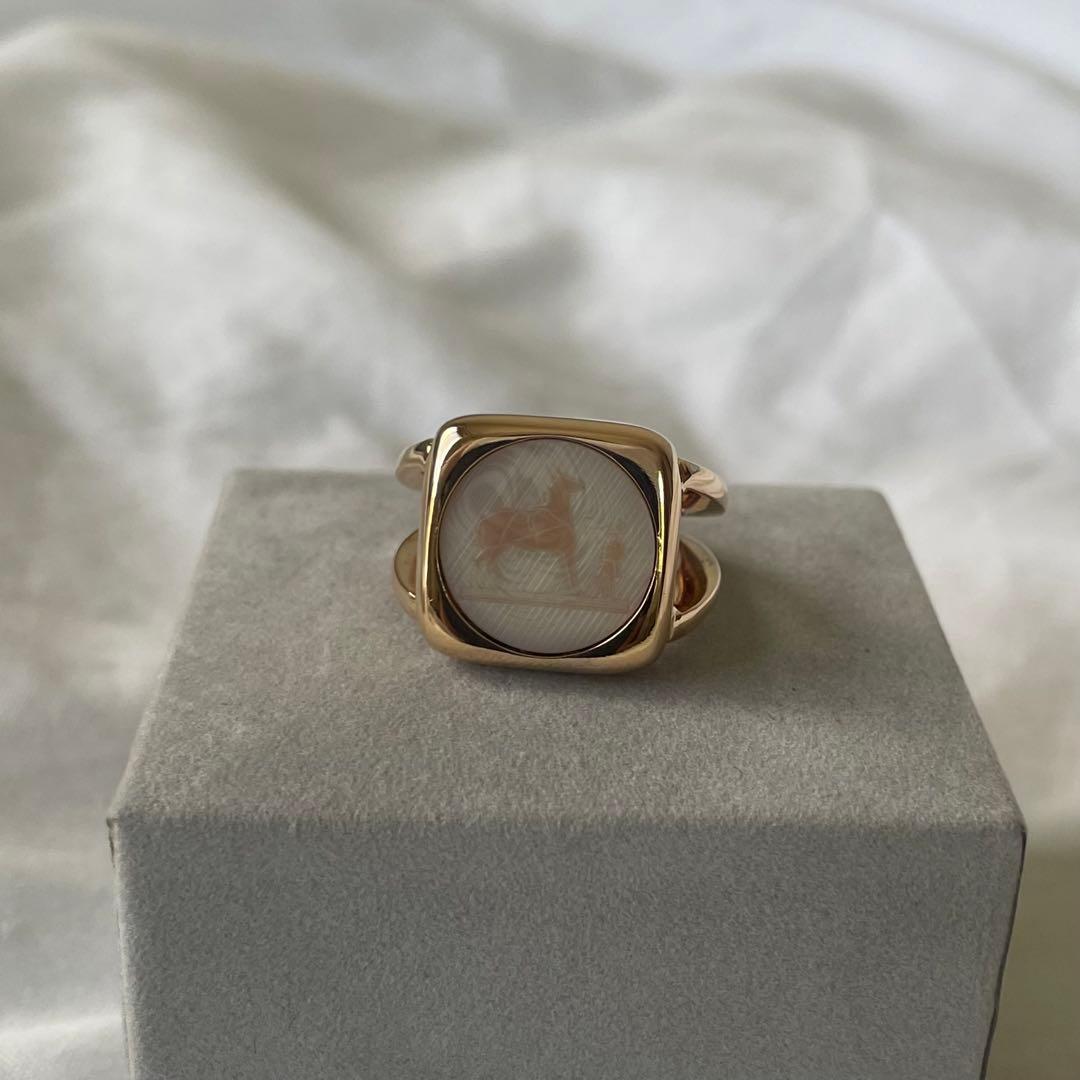 エルメス コロゾ リング 54 HERMES ヴィンテージ 常田大輝 ゴールド
