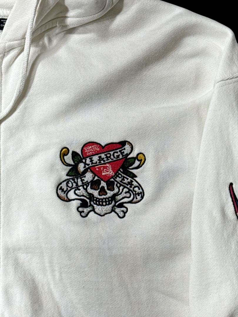 S*i様 XLARGE × EdHardy ラインストーン スウェット パーカー - メルカリ