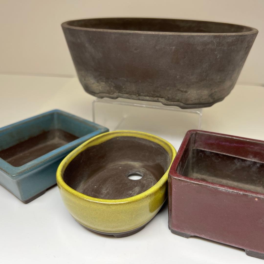 中国美術　在銘植木鉢　幅約7.5~18㎝　東Y7-1104⑤タトヒサ