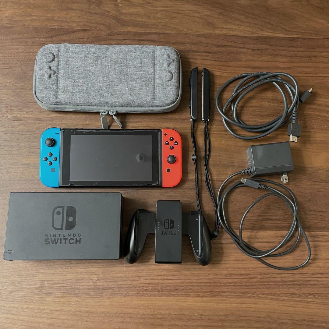 Nintendo Switch ネオンブルー/ネオンレッド 本体　ハードケース付