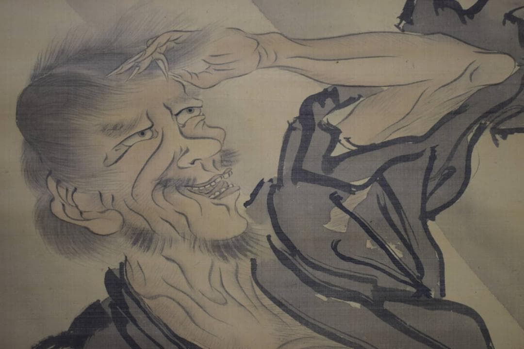 真作/谷文晁/仙人図/人物図/大幅/布袋屋掛軸HJ-5 Yahoo!オークション - 【模写】東洋錦霞「仙人図」掛軸 合箱 紙本 人物