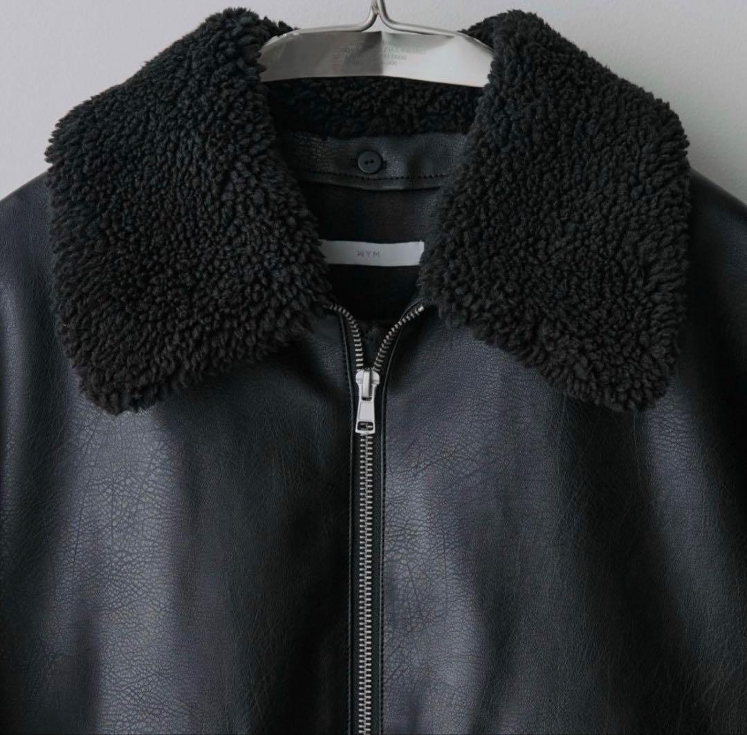 WYM LIDNM】 ボアレザージャケット ブラック M - WYM LIDNM 】 レザー