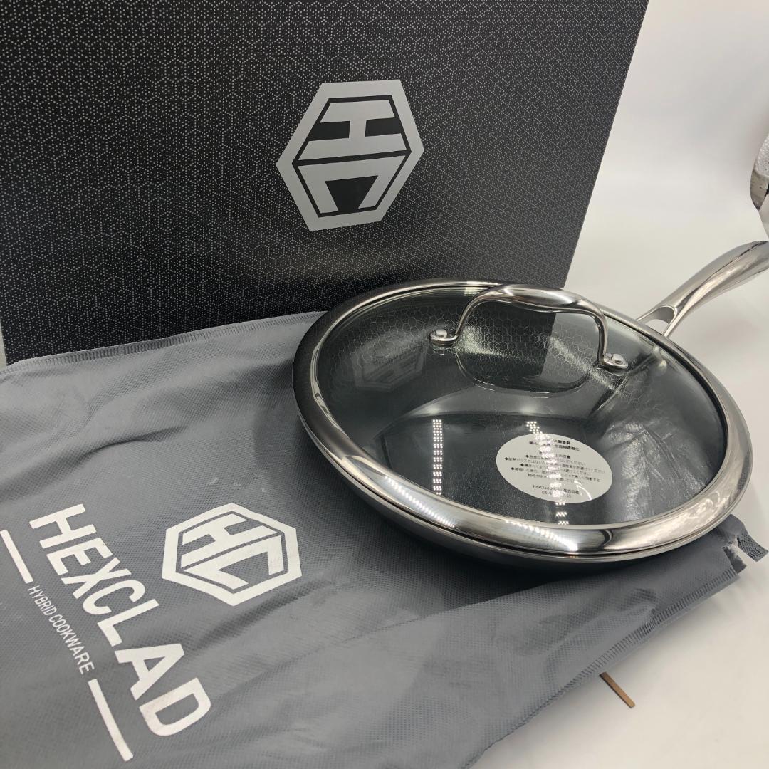 HexClad ハイブリッド フライパン 26cm 蓋付き/Y32582-P1