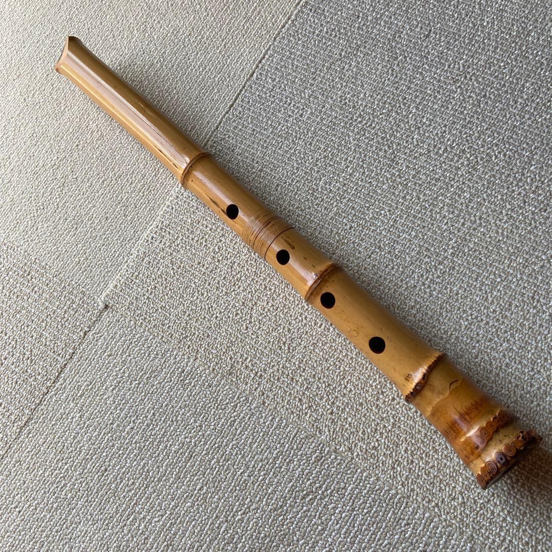 159 尺八　一尺六寸管　銘　嵐雪