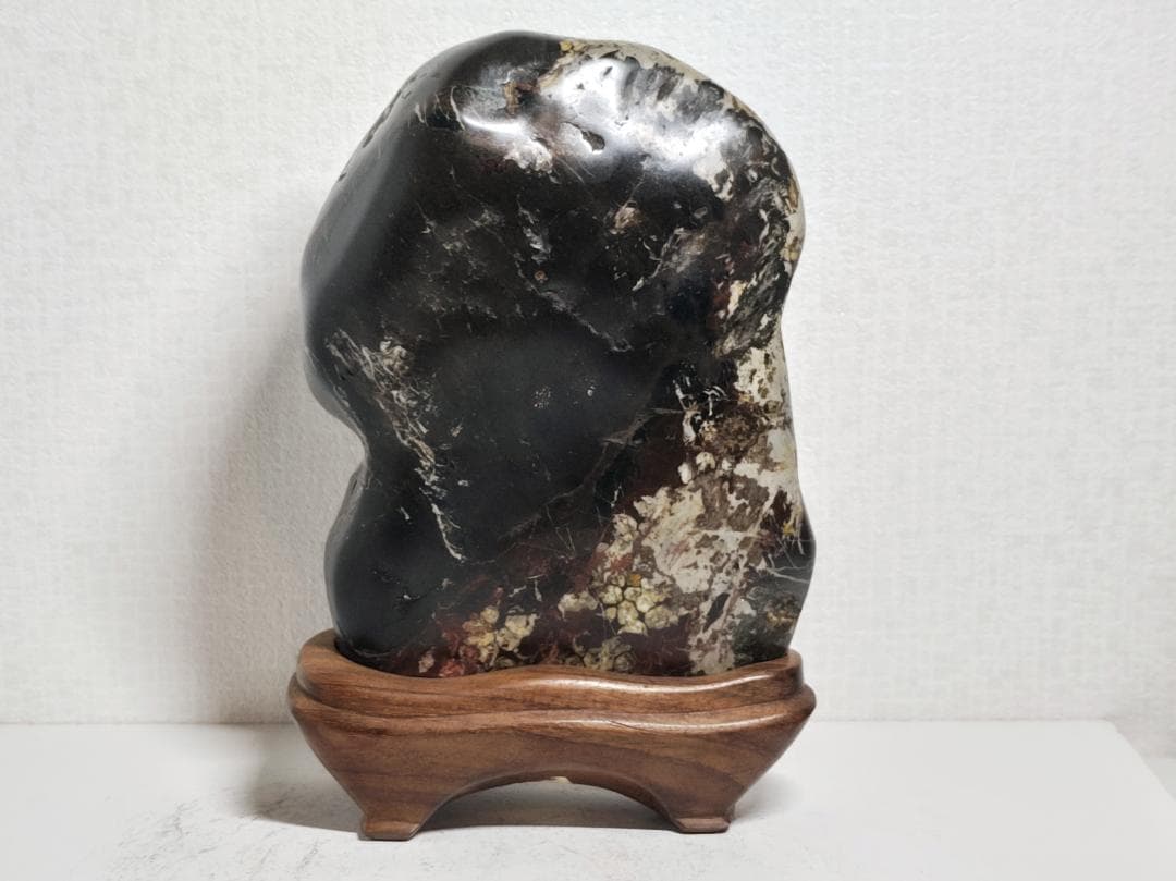 白菊 2.8kg 菊花石 菊紋石 花紋石 紋石 鑑賞石 自然石 水石 原石