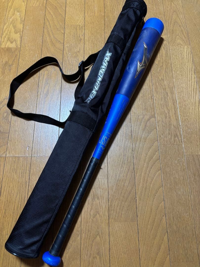 美品ミズノ 軟式野球バット レガシージュニア　79センチ　　560グラム平均