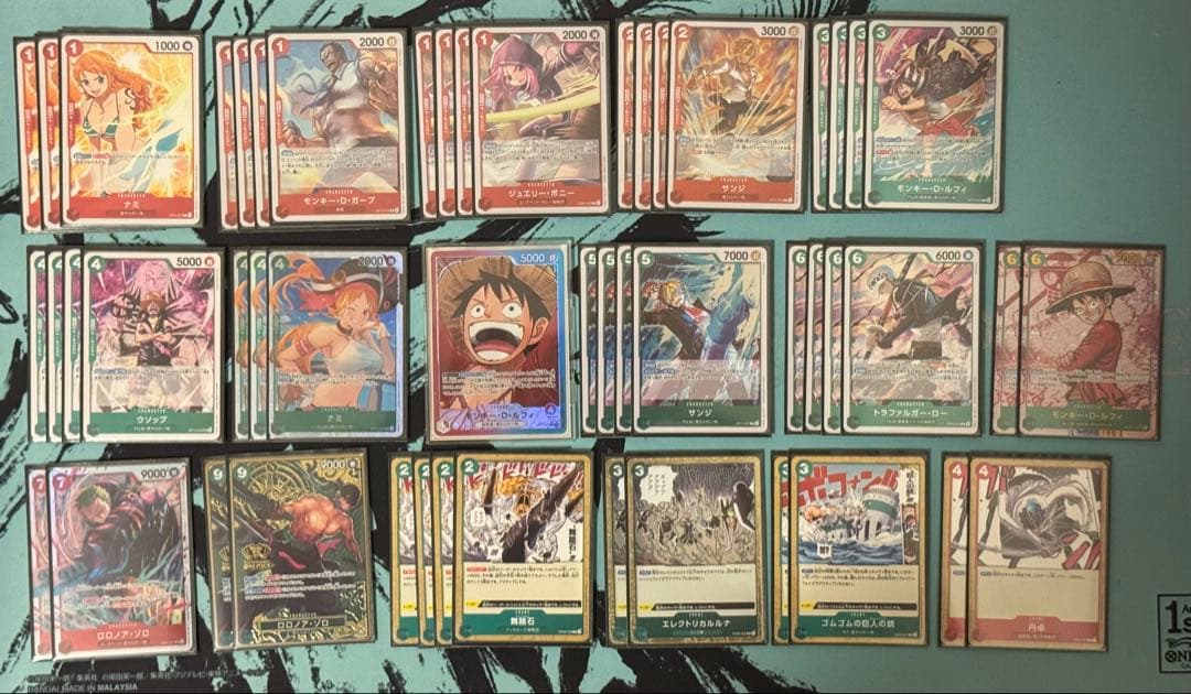 ワンピースカード 赤緑ルフィデッキ 構築済みデッキ リーパラ 交換