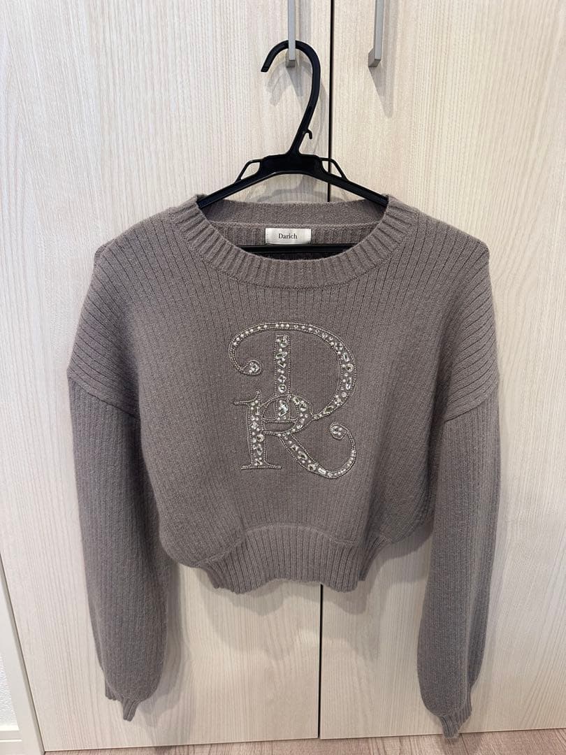 Darich DR ビジューボリュームリブニット トップス GRY - メルカリ