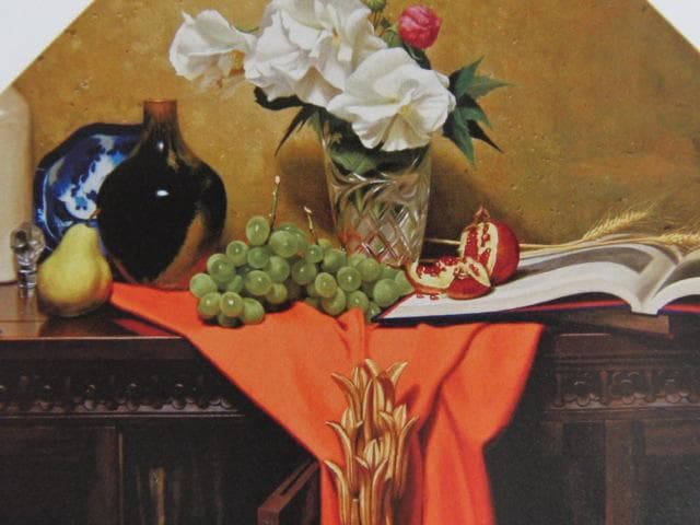 渡壁公義、【秋日】、希少な限定額装用画集画、新品高級額 額装付