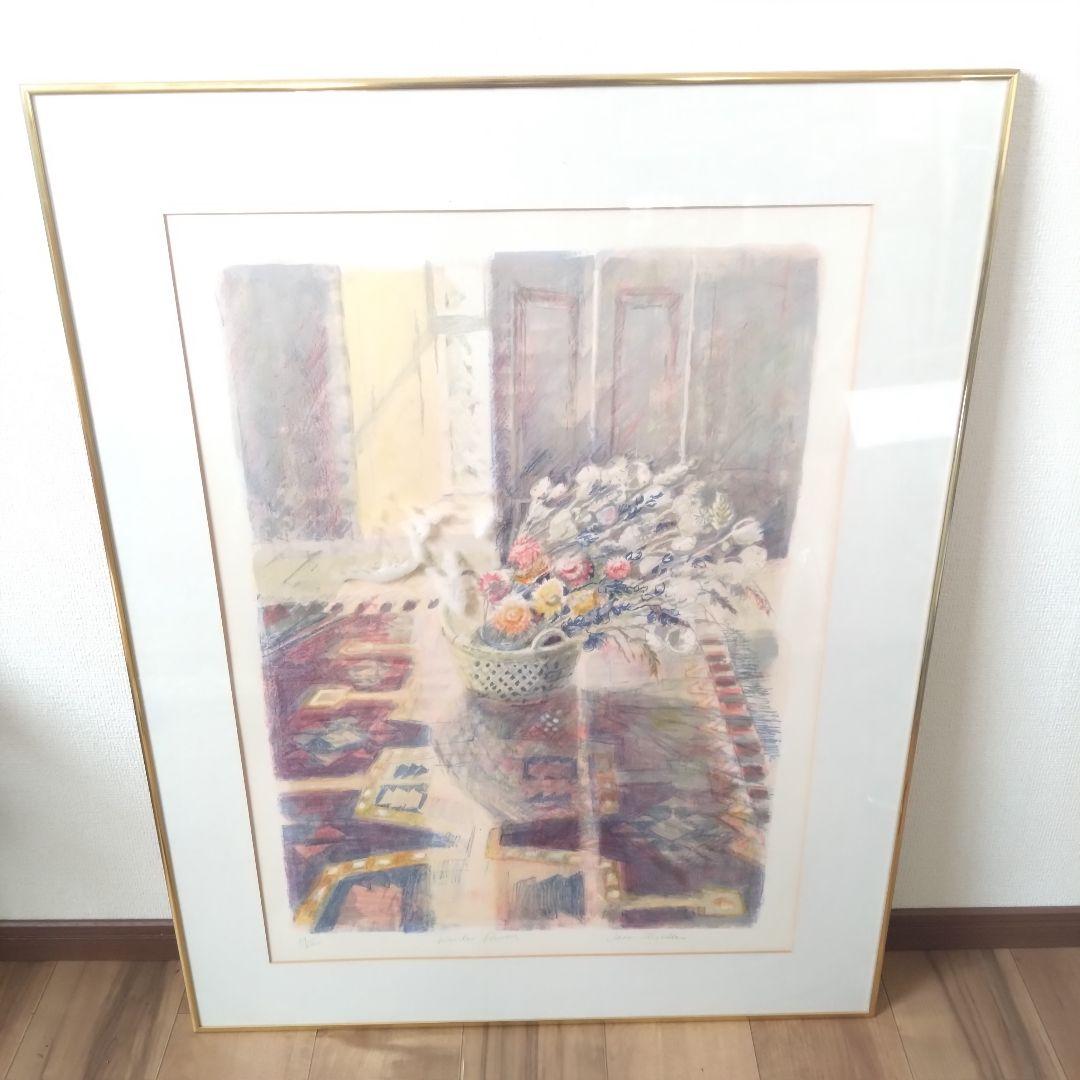 《値下げOK》ジェーン・コーセリス『Winter Flowers』リトグラフ額装
