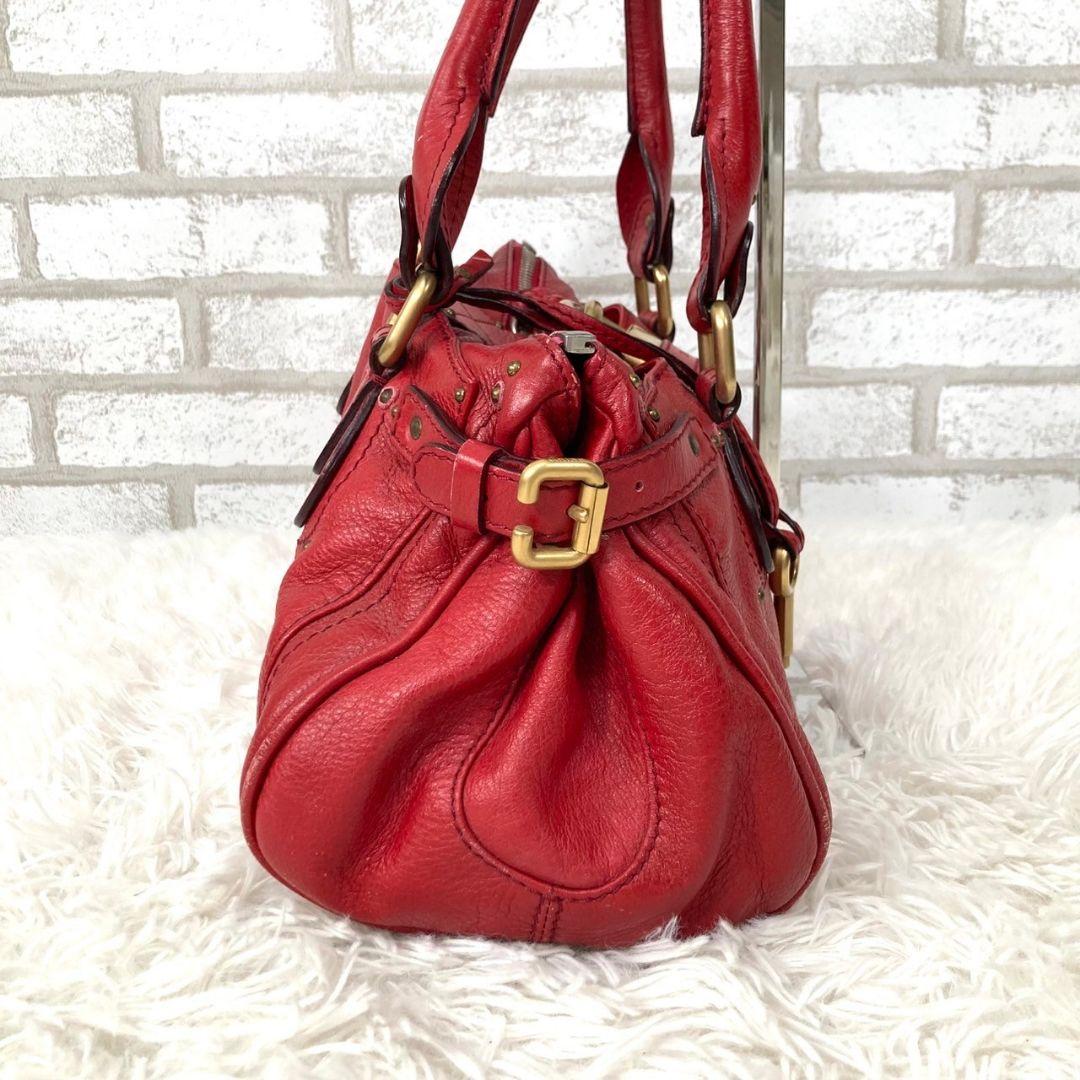Chloe クロエ パディントン ハンドバッグ 南京錠 赤 - メルカリ