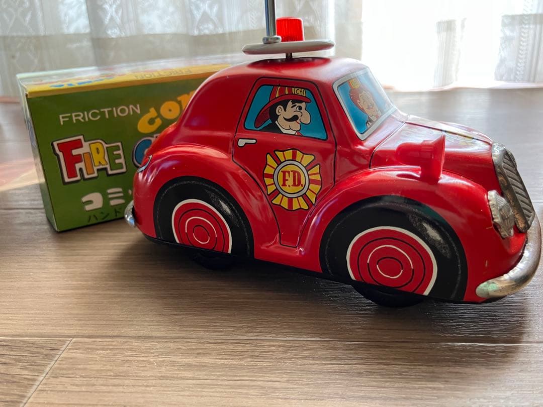 【レア】コミック消防車　ブリキのおもちゃ　昭和レトロ　日本製