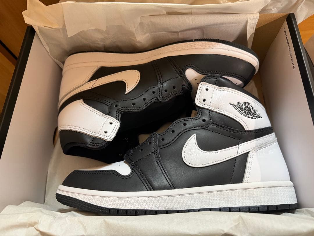 靴 zackNike Air Jordan1Black/White26.5cm