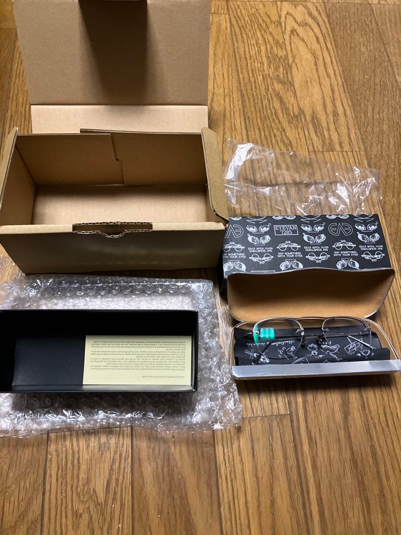 EYEVAN 7285 No.790メガネ シルバー ケース付き