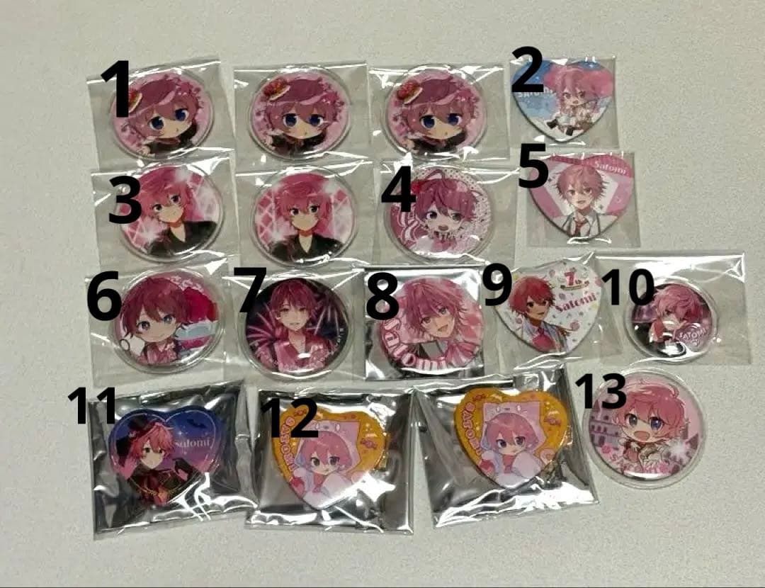 すとぷり さとみくん 缶バッジ まとめ売り バラ売り 公式 - メルカリ