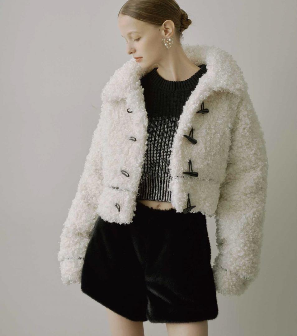 VIOLETTA ボアショートコート Mサイズ ホワイト - VIOLETTA