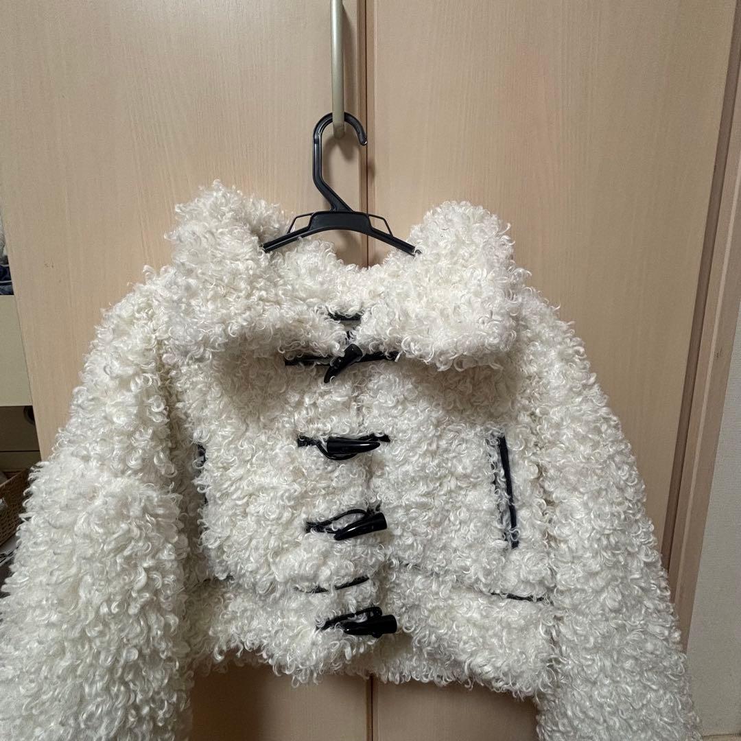 VIOLETTA ボアショートコート Mサイズ ホワイト - VIOLETTA