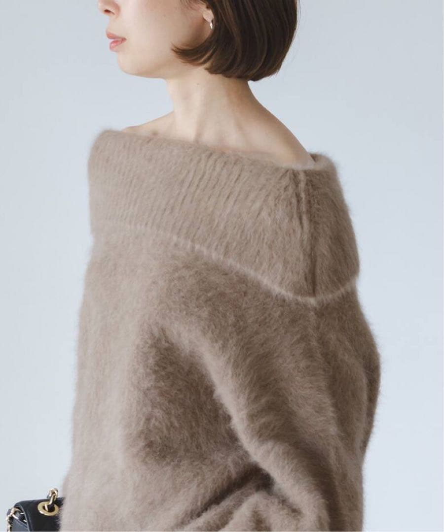 新品【NOBLE×L'AUBE BLANC】FOXカシミヤオフショルダーニット - メルカリ