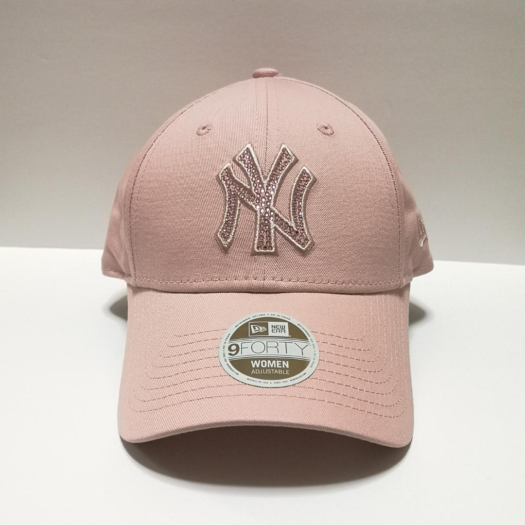 海外限定 NEW ERA ニューエラ NY ヤンキース ラインストーン ピンク