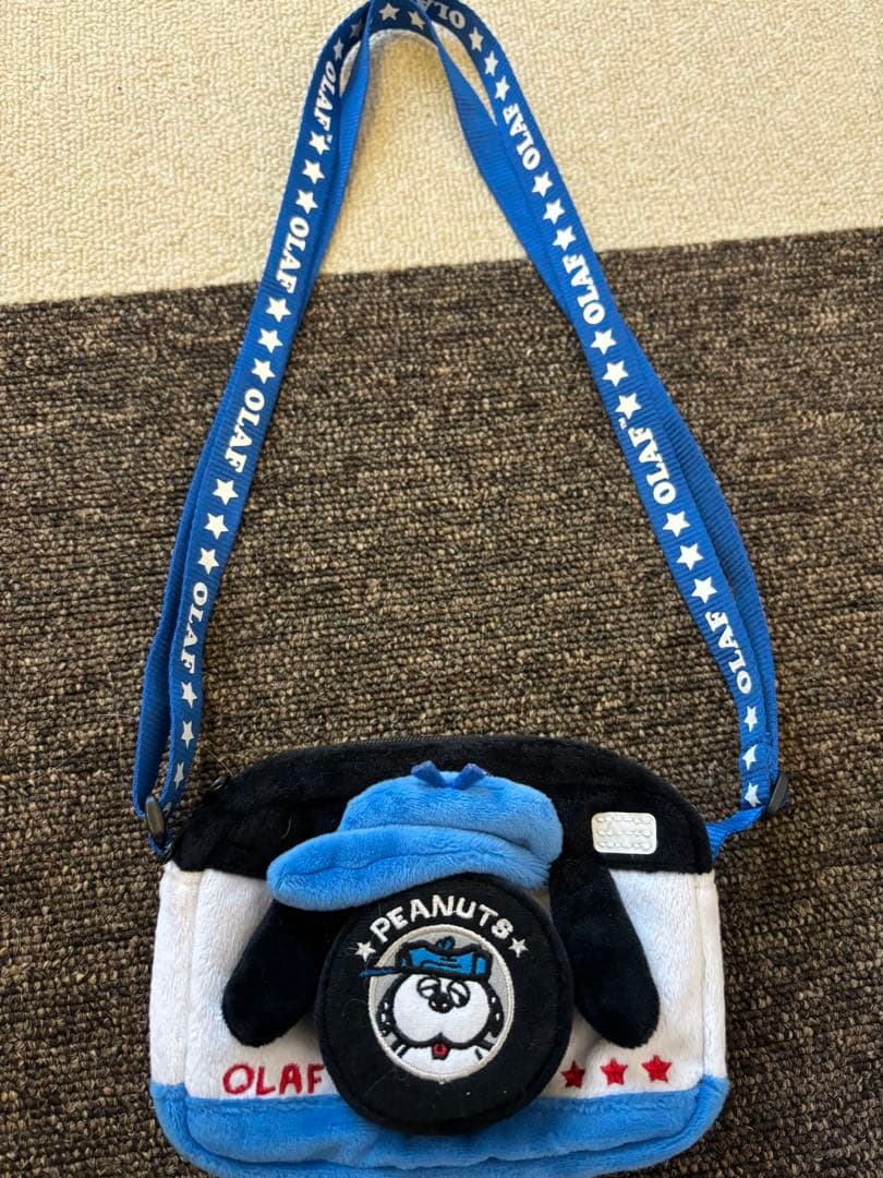 （希少）スヌーピーオラフ　カメラ型 スヌーピー オラフ ブラック FUWAKUTA ぬいぐるみ SNOOPY