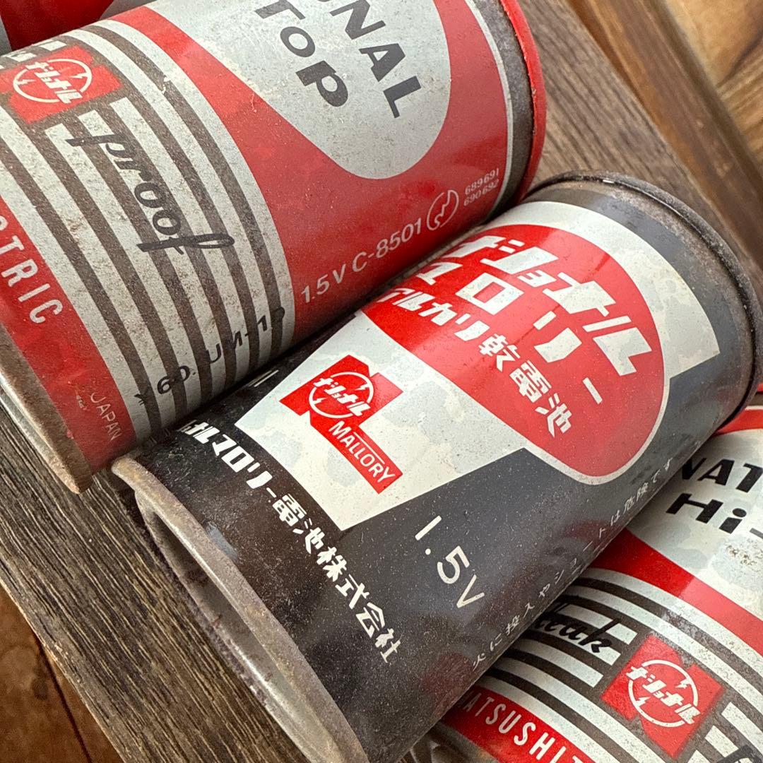 昭和レトロ ナショナル 乾電池 缶貯金箱 まとめて 非売品 赤 黒 - メルカリ