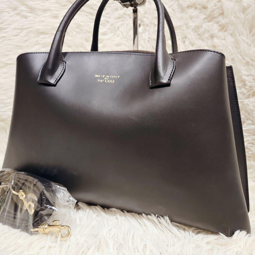 美品 イアクッチ 2way ハンドバッグ ショルダーバッグ ブラック ベラール IACUCCI（イアクッチ） トートバッグ ベラール L ALCE レディース