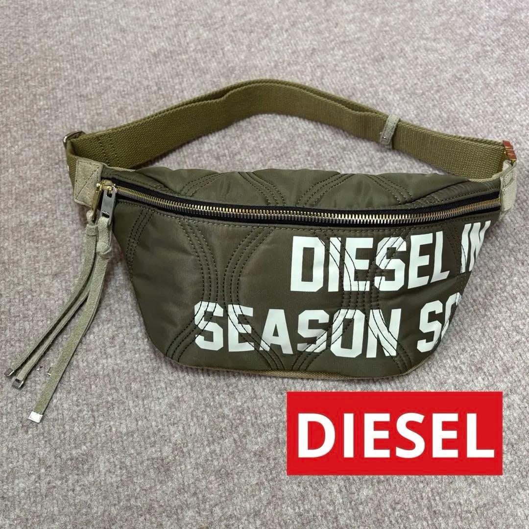 美品】DIESELディーゼル☆ボディバッグ ウエストポーチ/カーキ