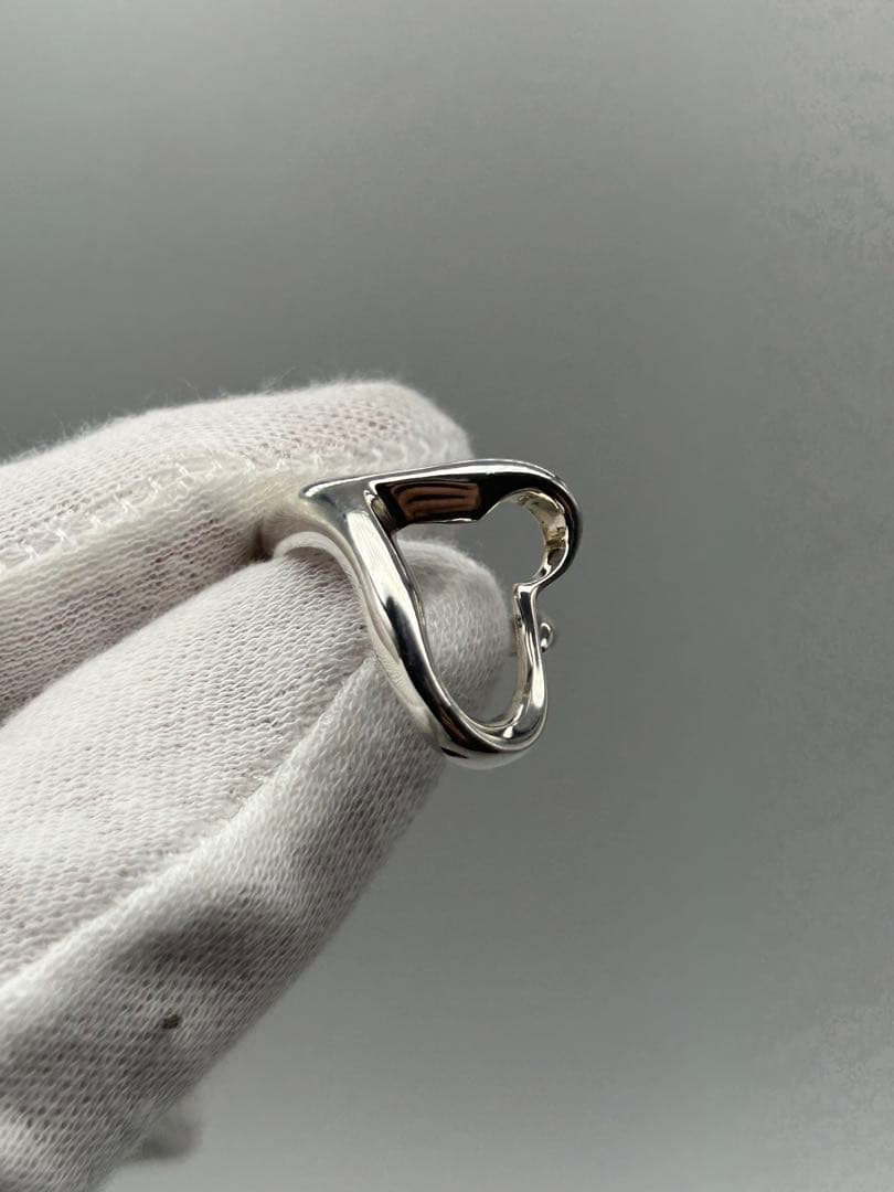 ティファニー オープンハート リング 指輪 12号 超高級 925 純銀 希少