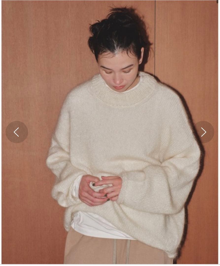 新品タグ付き【TODAYFUL】キッドモヘヤニット　エクリュ　白