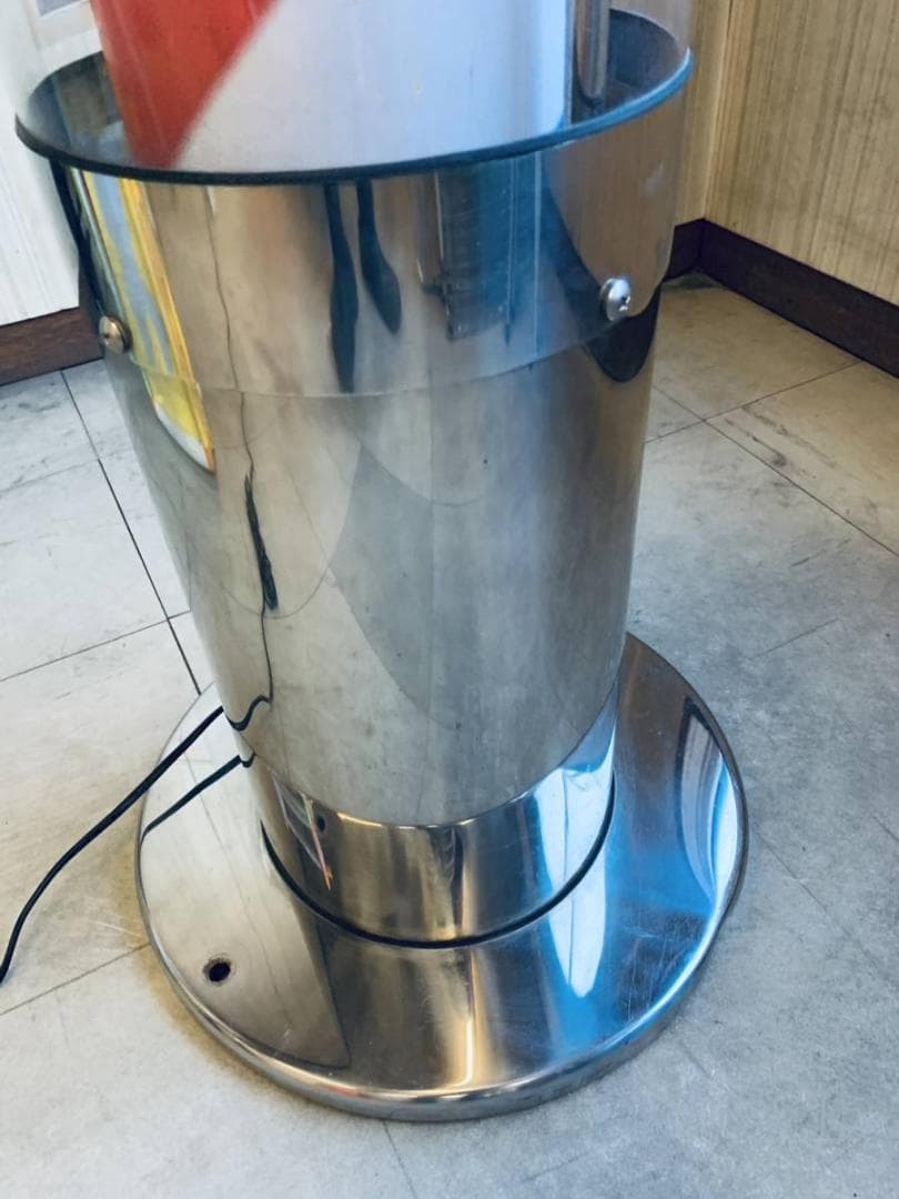 床屋さん サインポール 理髪店 昭和レトロ 100V 回転円柱看板 - メルカリ