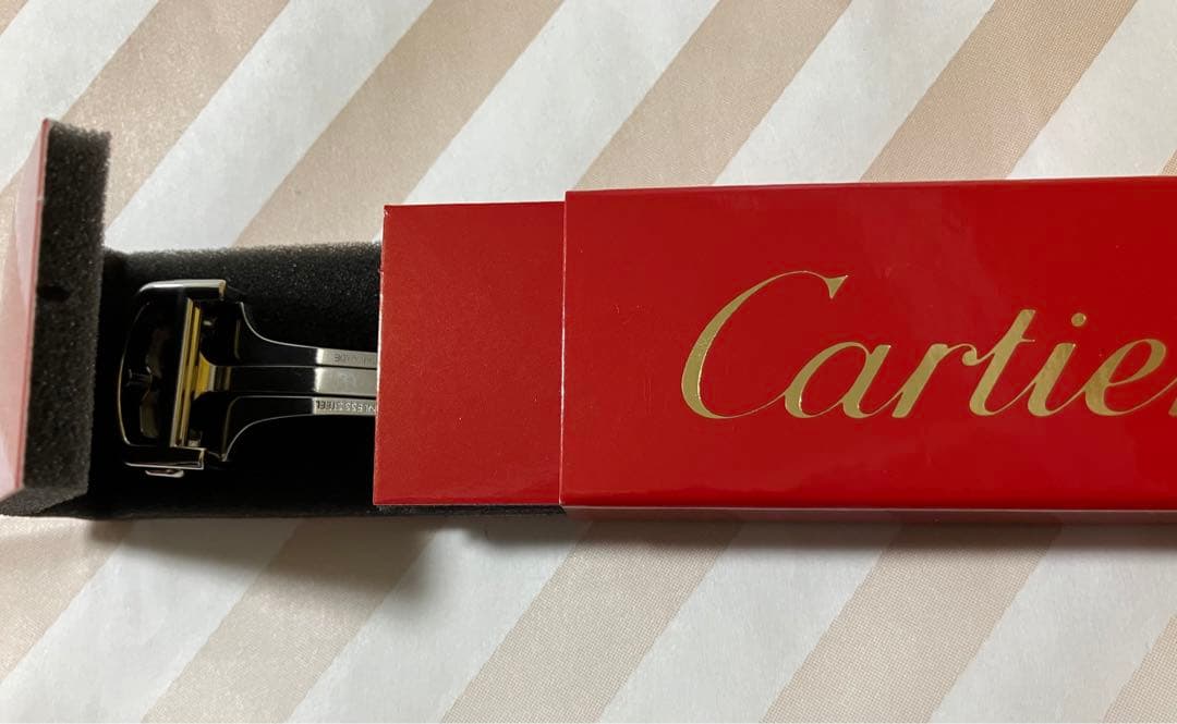 カルティエ純正dバックル（スチール）MXE0F2TP デュモンLM・サントスMM