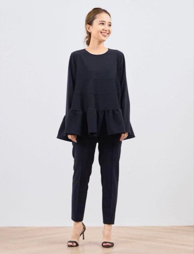 ☆24年モデル☆ヨリ　yori セレモニーティアードブラウス　ブラック　36