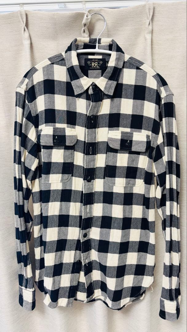 【週末特価、本日限定】RRL バッファロー チェック ツイル ワークシャツ