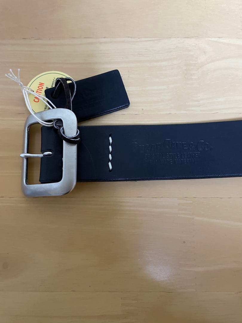 SUGAR CANE 黒レザーギャリソンベルト SCO-2320 サイズ32