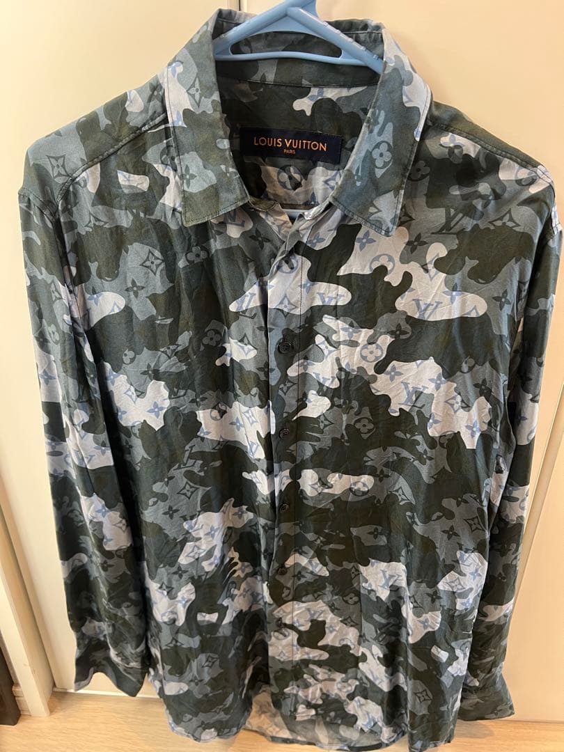 LOUIS VUITTON カモフラージュ柄長袖シャツ LOUIS VUITTON ルイヴィトン限定 長袖シャツ カモフラ迷彩1a19f - メルカリ