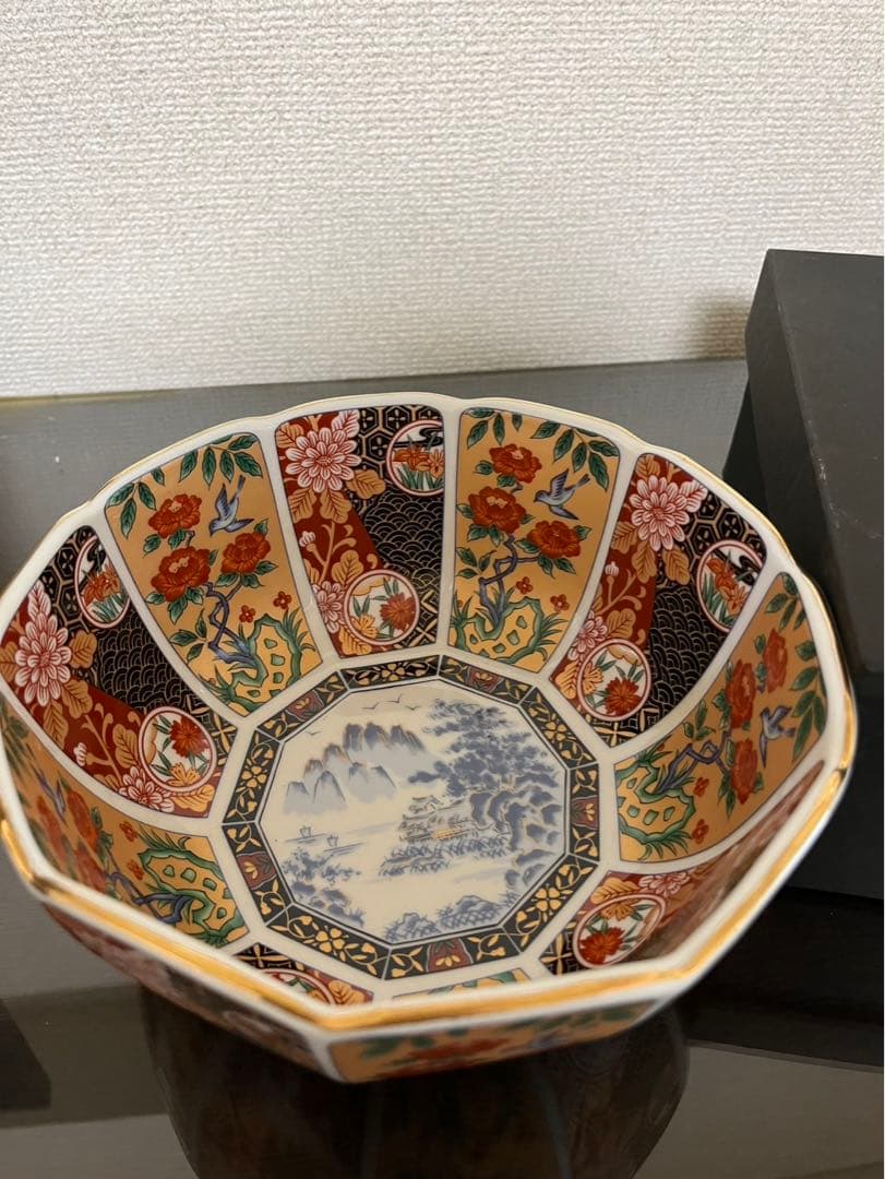 有田焼　金彩伊万里花鳥　昇龍窯　菓子鉢　和食器