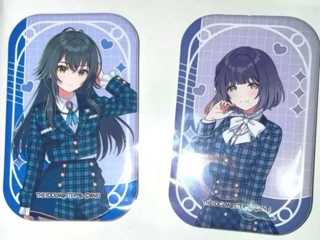 学園アイドルマスター 学マス 月村手毬＆秦谷美鈴 スクエア缶バッジ