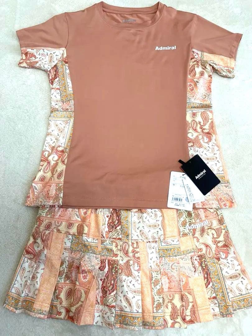 Admiral テニスLサイズ トップス＆スコートセット アドミラル(Admiral) ウェア（レディース） ]サイドプリーツスコート