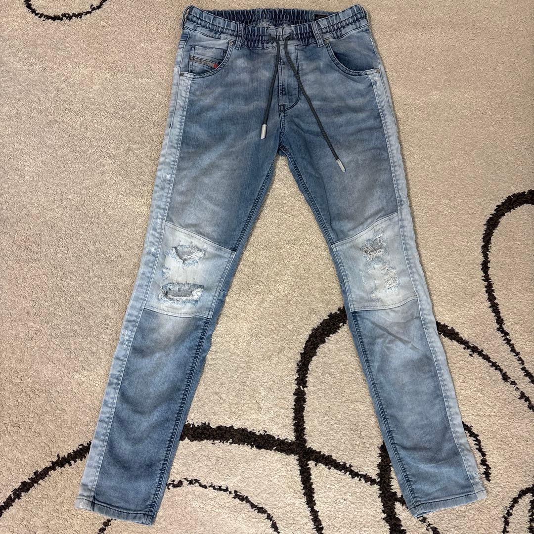 DIESEL ダメージスキニーデニムライトブルーsize25 - メルカリ