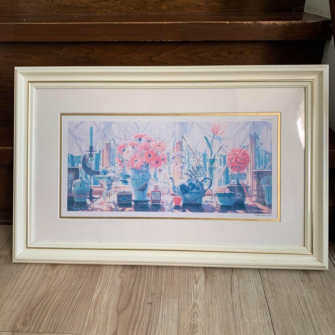 笹倉鉄平　軽井沢の窓辺 笹倉鉄平 軽井沢の窓辺／絵画 版画 ミクスドメディア 全国送料無料