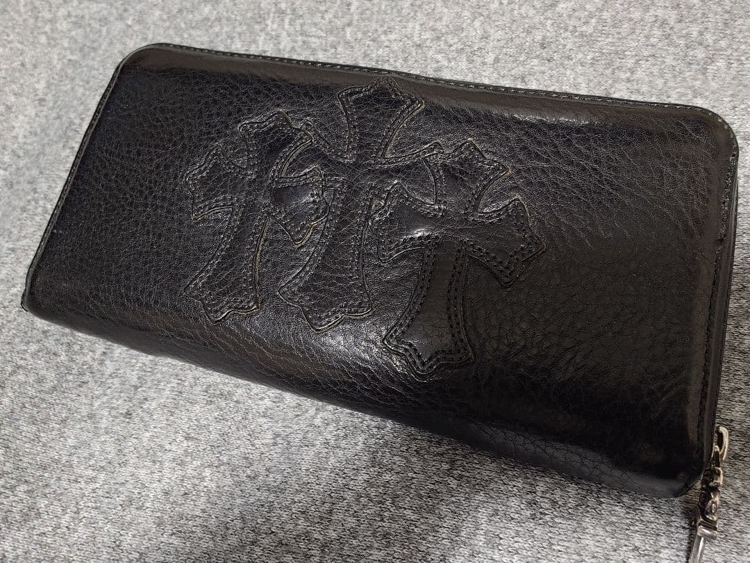 クロムハーツ セメタリー クロスパッチ ダガー ラウンド長財布 インボイス原本